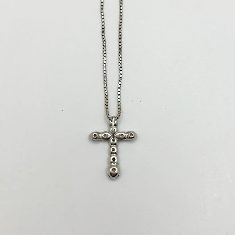 Pt ネックレス  ダイヤ クロス CJ0691