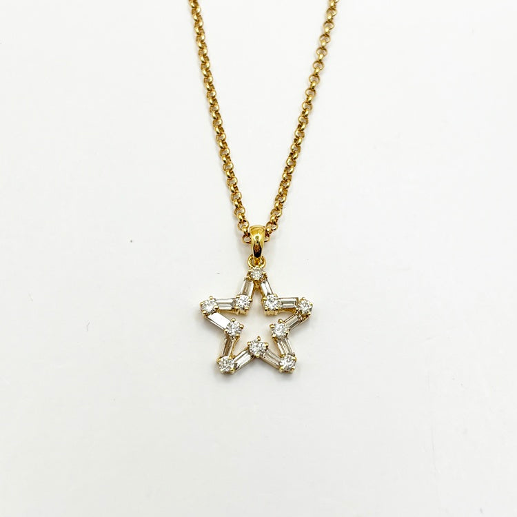 K18 ネックレス ダイヤ　CJ0692