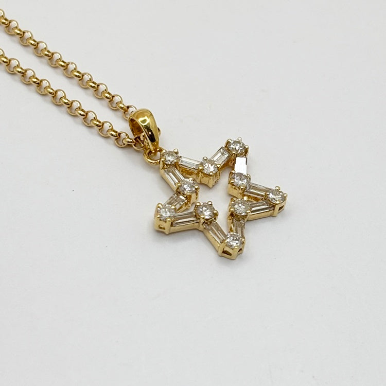 K18 ネックレス ダイヤ　CJ0692