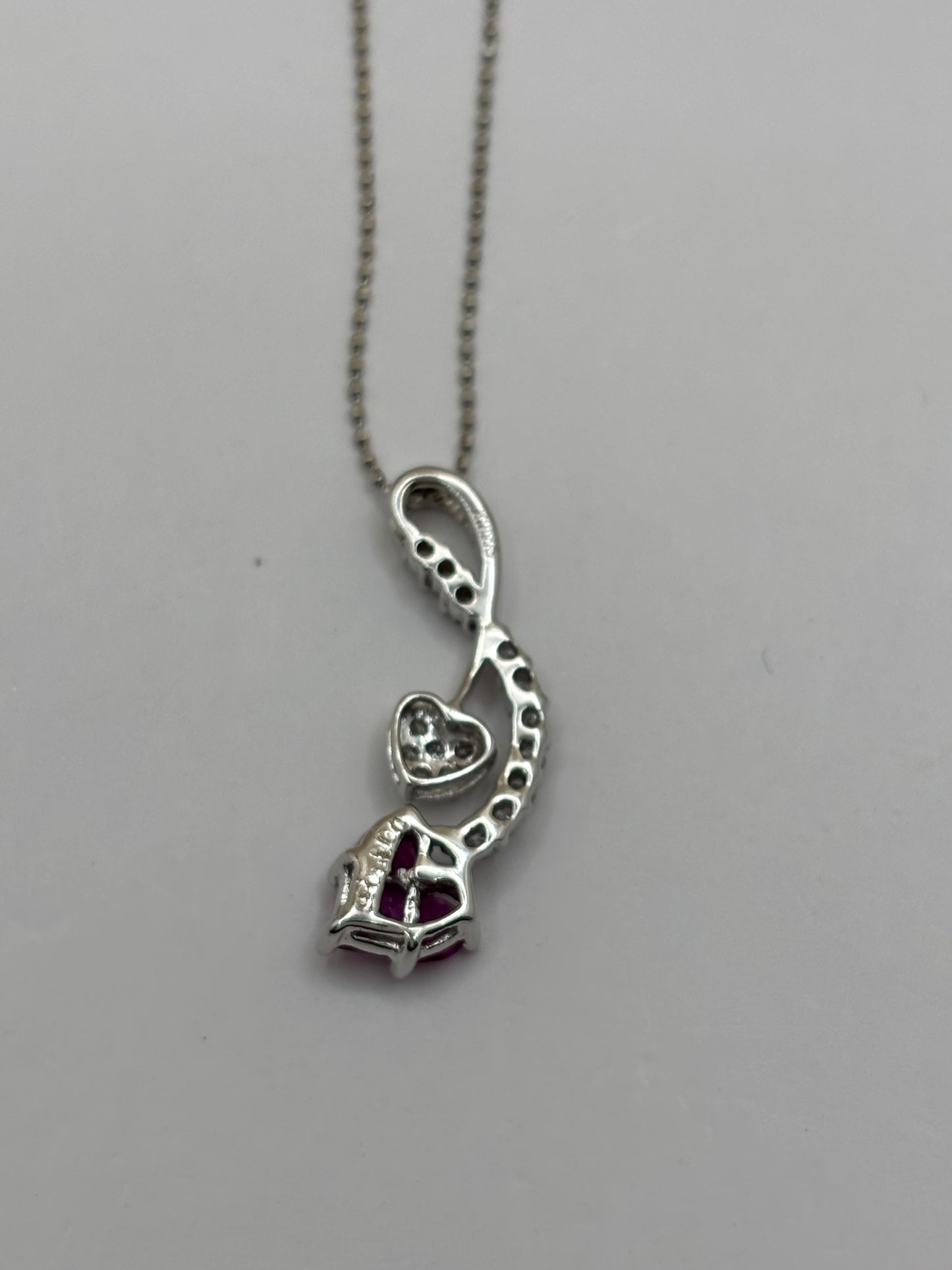 K18WG ネックレス ルビー CJ0693