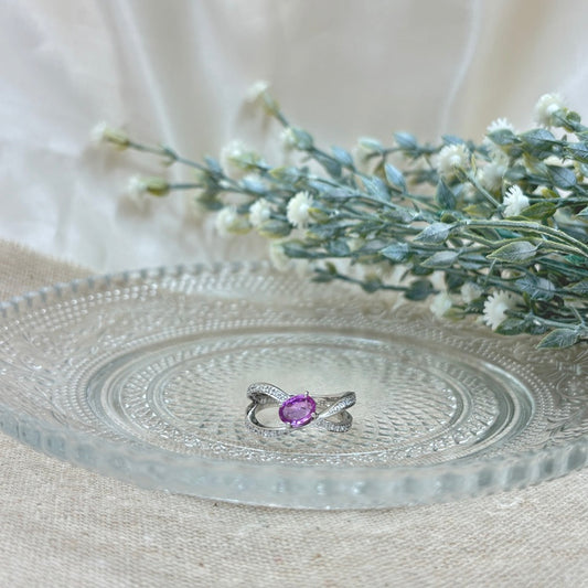 Pt リング ピンクサファイア CJ0697