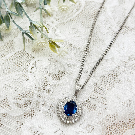 Pt ネックレス サファイア CJ0702