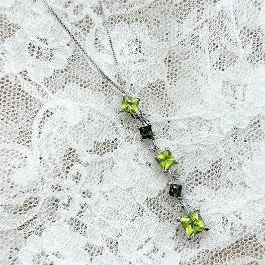 K18WG ネックレス ペリドット　CJ0703