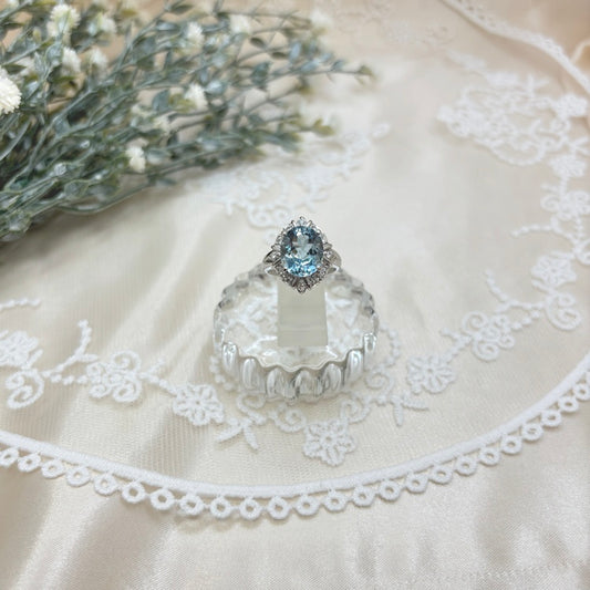 Pt リング アクワマリン CJ0725