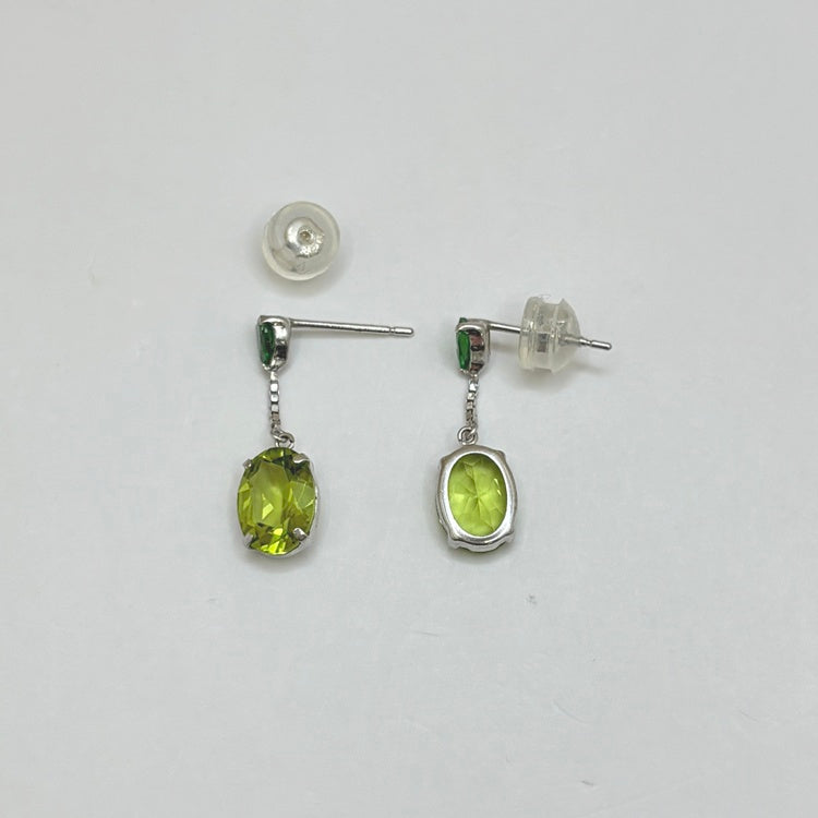 K18WG ピアス ペリドット CJ0726