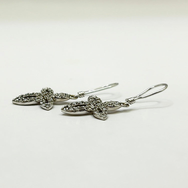 K18WG ピアス ダイヤ CJ0763