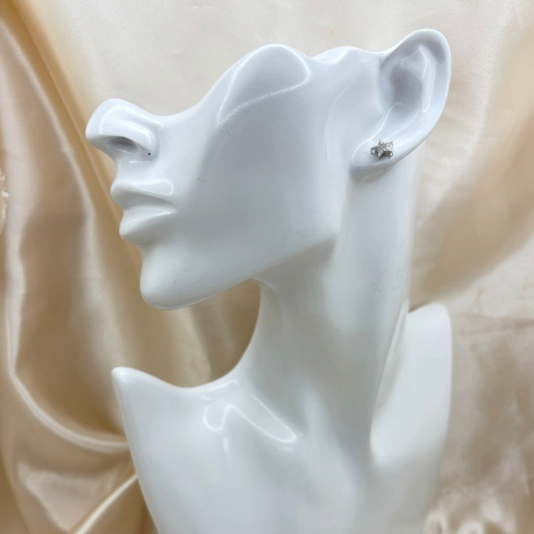 K18WG ピアス ダイヤ NJ0240