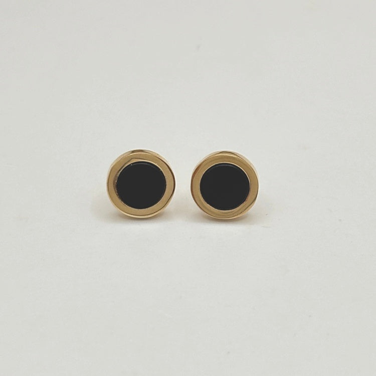 K18 ピアス オニキス NJ0292