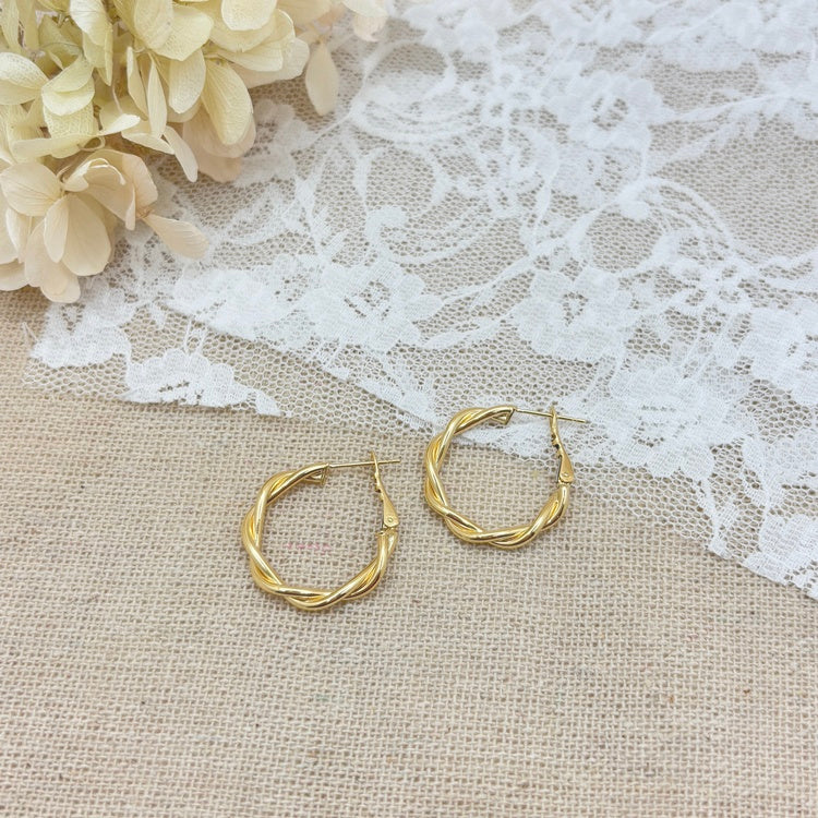 K18 ピアス フープ NJ0301