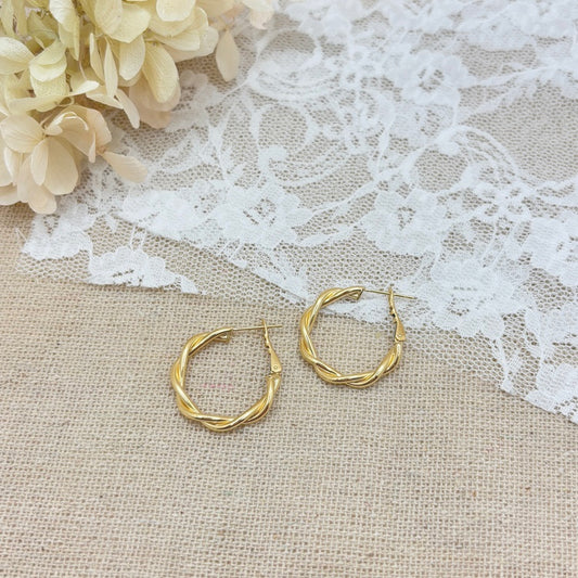 K18 ピアス フープ NJ0301