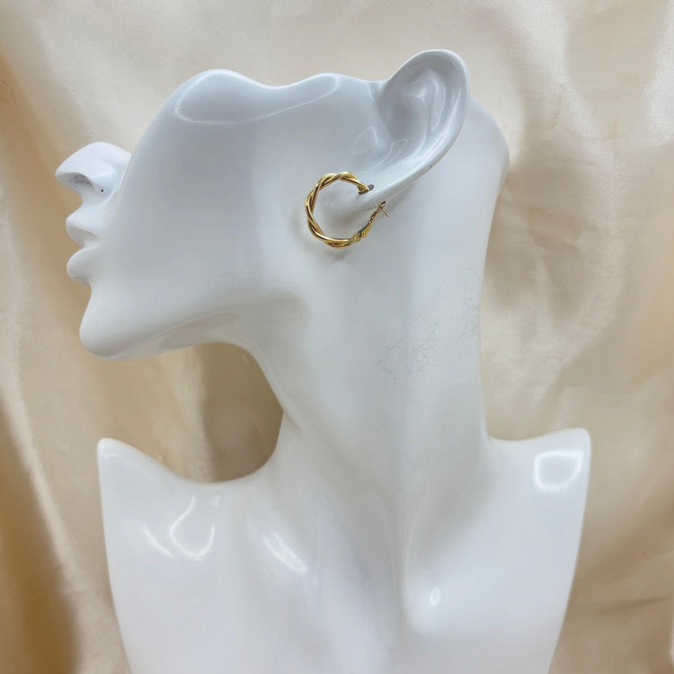 K18 ピアス フープ NJ0301