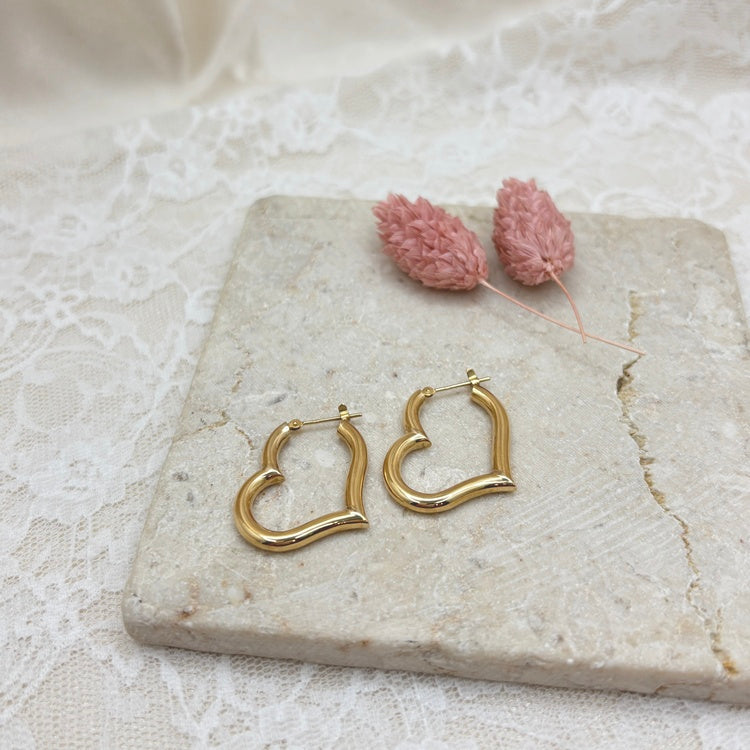 K18 ピアス ハートNJ0315