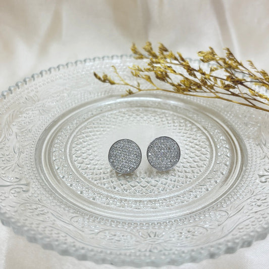 K18WG ピアス ダイヤ NJ0319