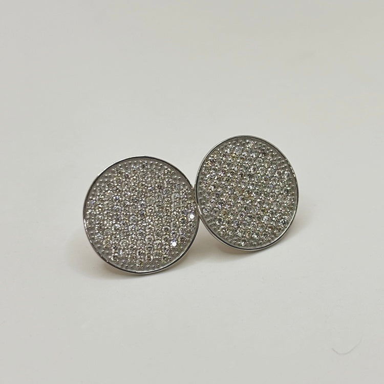 K18WG ピアス ダイヤ NJ0319