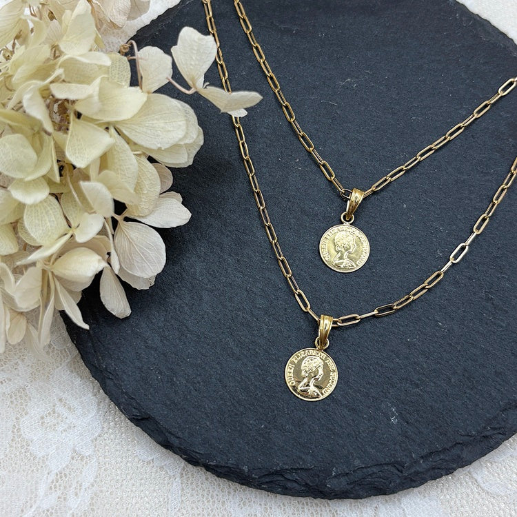 K18 ネックレス コイン　NJ0323