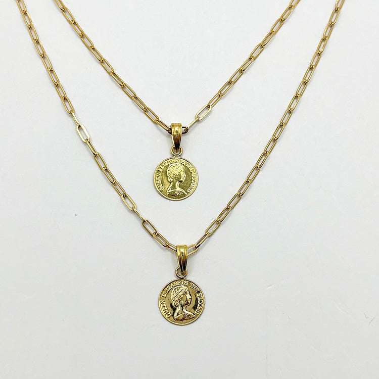 K18 ネックレス コイン　NJ0323