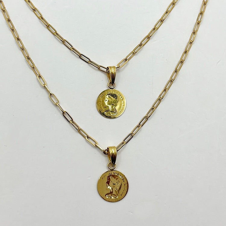 K18 ネックレス コイン　NJ0323