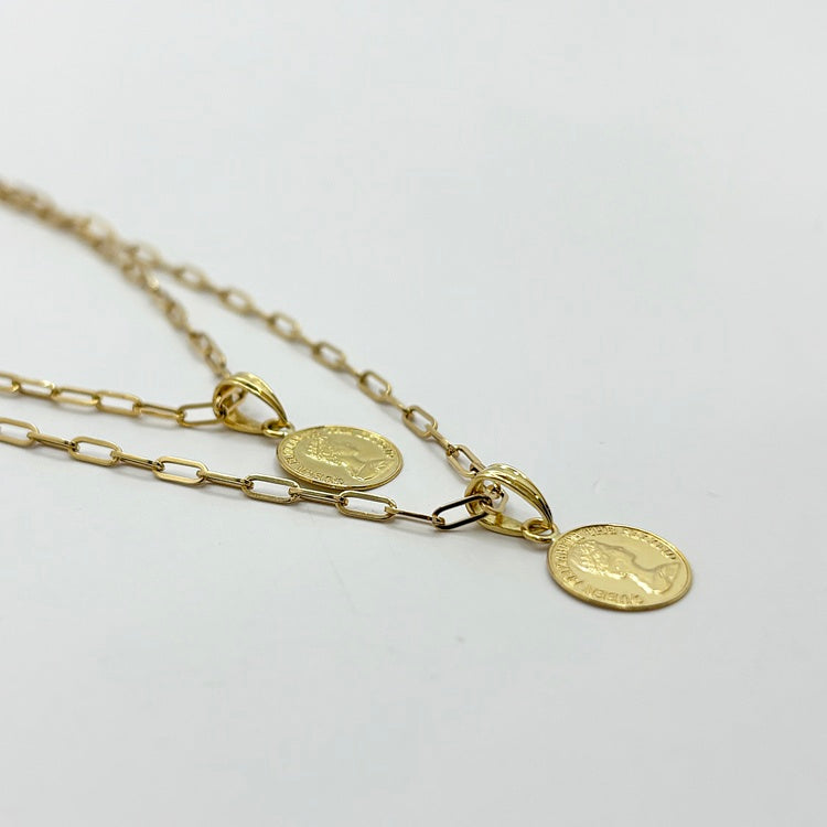 K18 ネックレス コイン　NJ0323