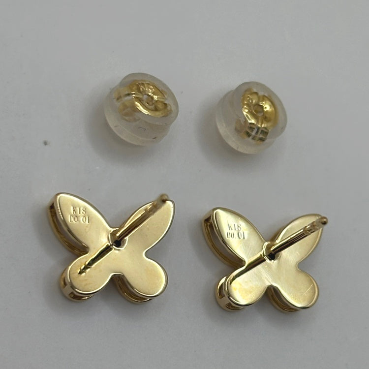 K18 ピアス ダイヤ 蝶 NJ0326 – ジュエリーショップ ロンド