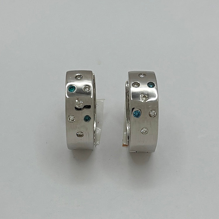 K18WG ピアス ダイヤ NJ0327
