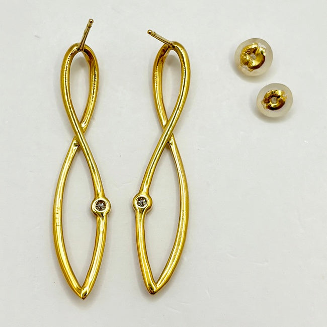 K18 ピアス ダイヤ NJ0339